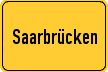 Ortsschild Saarbrücken